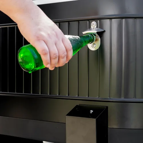 Miniatura 6 de Permasteel Enfriador de patio rodante: gran hielera para exteriores con ruedas, enfriador de bebidas para patio trasero, barbacoa, portón trasero