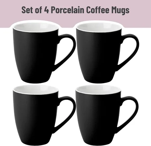 Miniatura 2 de BTaT - Tazas de café de porcelana de hueso fino, juego de 4, 16 oz, tazas de café, regalos de Navidad
