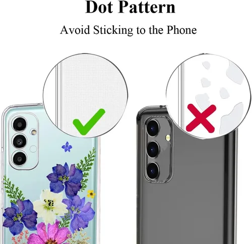 Miniatura 7 de Unov Funda compatible con Samsung Galaxy A13 LTE 5G Galaxy A04S transparente con diseño de TPU suave absorción de golpes, diseño delgado en relieve