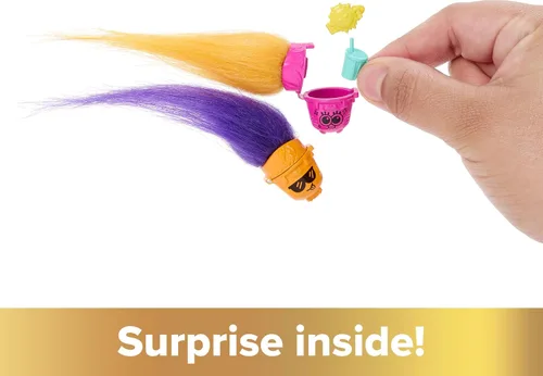 Miniatura 4 de Mattel DreamWorks Trolls Band Together Hair Pops - Muñeca pequeña, rama con ropa extraíble y 3 accesorios sorpresa