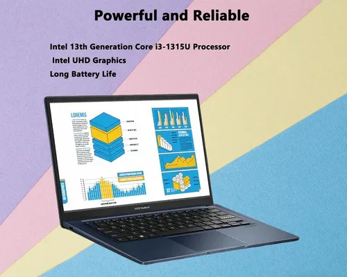 Miniatura 7 de ASUS Vivobook 14" Laptop FHD de 250 nits, Intel i3-1315U, 16 GB de RAM+SSD de 1 TB, ligero y batería de todo el día, durabilidad, Windows 11