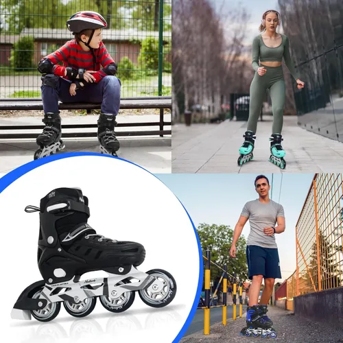 Miniatura 5 de MammyGol - Patines en línea ajustables para adultos, patines seguros y duraderos con ruedas gigantes, patines profesionales de alto rendimiento