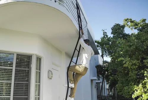 Miniatura 7 de Escalera de escape de incendios reutilizable de 3 pisos de 24 pies Escaleras de escape fabricadas en Estados Unidos para hogares de 3 pisos