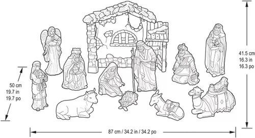 Miniatura 3 de Kirkland Signature - Juego de 13 piezas pintadas a mano para Navidad