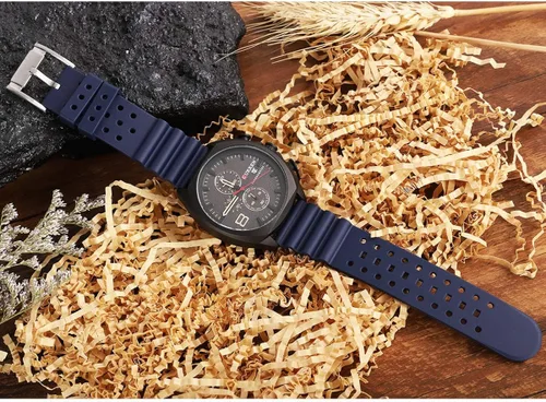 Miniatura 4 de HUAFIY Correas de reloj de silicona de 0787in 0866in 0945in correas de goma de liberación rápida para hombres y mujeres Moderno