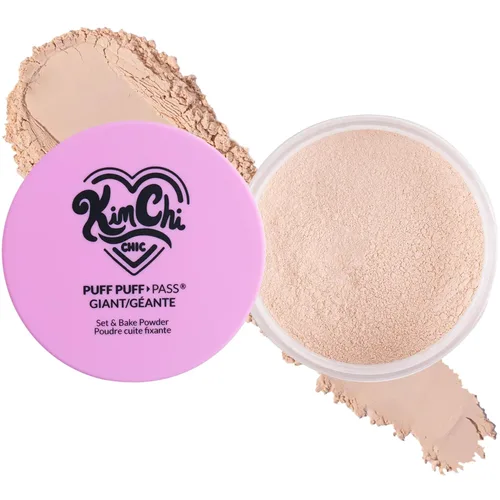 Miniatura 10 de Kimchi Chic Beauty Puff Puff Pass Set y polvo fijador Bake para maquillaje, borla de polvo facial suelto extra esponjoso, maquillaje facial suave