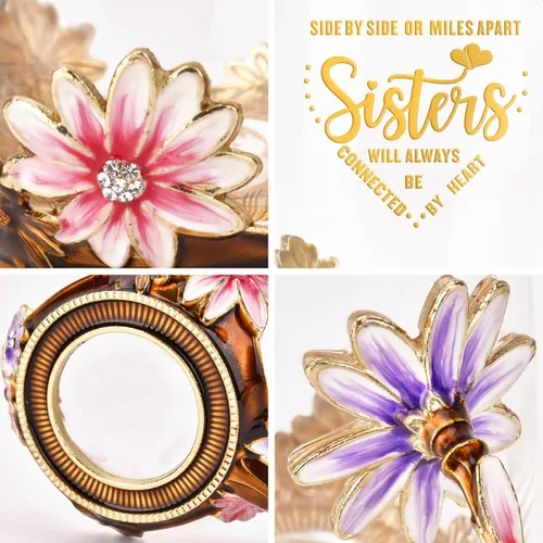 Miniatura 4 de OEAGO Regalos de hermana para hermanas para mujeres, elegante taza de té, regalos únicos de Navidad y cumpleaños para hermana, pequeña, grande