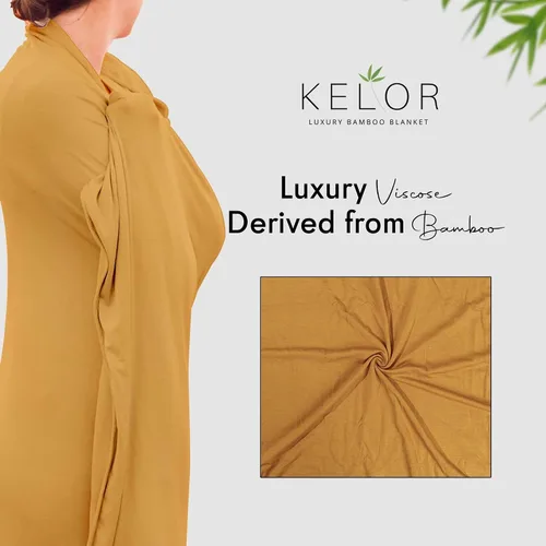 Miniatura 40 de K E L O R Luxury Cooling Travel Blanket - Stretchy, Lightweight Soft & Breathable Shawl Wraps for Women