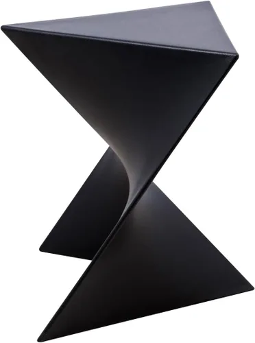 Miniatura 5 de LeisureMod Randolph - Mesa auxiliar apilable de 15.75 pulgadas, resistente a la intemperie, versátil mesa auxiliar triangular de plástico para sala