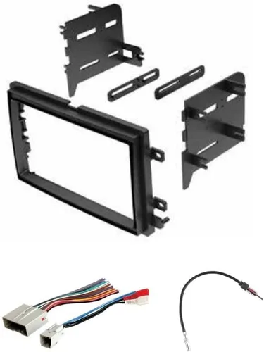Kit de instalación de radio estéreo para automóvil, arnés de cables y adaptador de antena para instalar una radio doble DIN para algunos vehículos