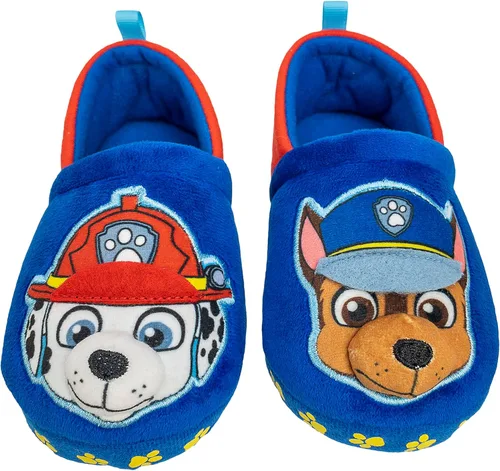 Miniatura 2 de Paw Patrol Pantuflas para niños pequeños, Chase Marshall, Skye Everest, pantuflas de felpa para niños pequeños 56 a 1112