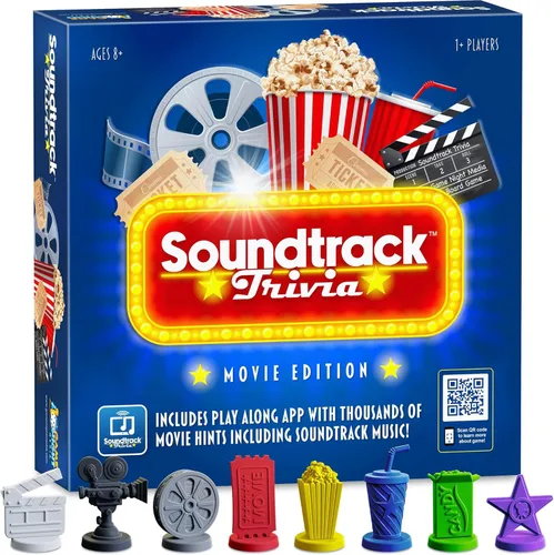 Miniatura 8 de Soundtrack Trivia - Juego de Película de Edición Limitada que incluye altavoz Bluetooth, piezas pintadas a mano y posavasos, Adivina la Película a