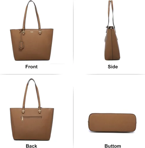 Miniatura 3 de Juego de 3 bolsas de mano para mujeres bolsa tote para llevar colgada del hombro, bolso satchel y bolso hobo