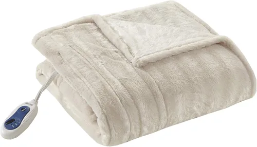 Miniatura 11 de Beautyrest Duke - Manta eléctrica de lujo extragrande con forro de pelo largo cepillado de imitación, suave y acogedora, con control de 3 niveles