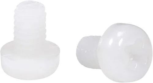 Miniatura 11 de uxcell M6x30mm Roscado Nylon Phillips Cruz Pan Cabeza Tornillos Tornillos de Máquina Blanco 50