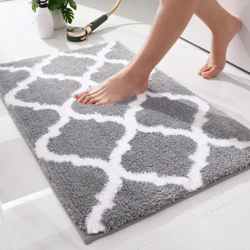 Miniatura 35 de OLANLY Alfombras de baño de 24 x 16 pulgadas, microfibra suave y absorbente, antideslizante y peluda, lavable a máquina, tapetes para el suelo