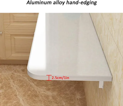 Miniatura 3 de Mesa plegable invisible para pared, mesa de comedor de madera de cocina, escritorio de ordenador de superficie de mármol, banco de trabajo