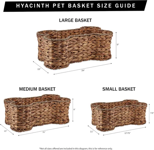 Miniatura 7 de Cesta de almacenaje de organizador del animal doméstico de la forma de hueso para la decoración casera, juguete del animal doméstico, cobertores