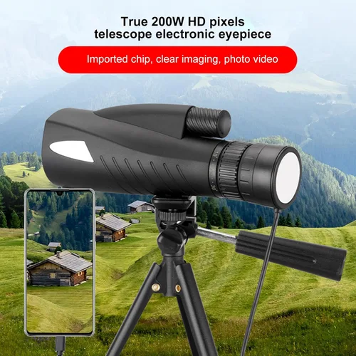 Miniatura 2 de Telescopio digital con cámara ocular electrónica, cámara ocular digital de píxeles de 200 W, cable USB C, control por aplicación, compatible