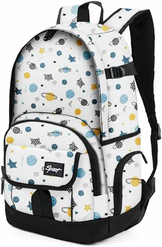 Miniatura 43 de Mochila escolar estilo Rickyh, mochila de viaje para hombres y mujeres, mochila ligera con compartimento para portátil, Tamaño único