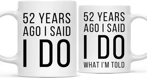 Miniatura 28 de Andaz Press Divertida taza de café de 11 onzas para parejas con texto en inglés "I Said I Do, I Said I Do What I'm Told", paquete de 2 con caja