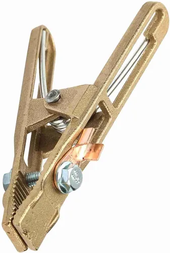 Miniatura 3 de Abrazadera de tierra de soldadura, abrazadera de tierra de soldadura de tierra en forma de A de latón 260A para máquina de soldadura (260A)