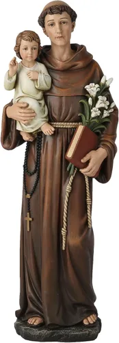 Miniatura 7 de Estatua católica de San Antonio de BC, figura bendita, regalo religioso para papá, decoración inspiradora para el hogar, 6 pulgadas de alto, Realista