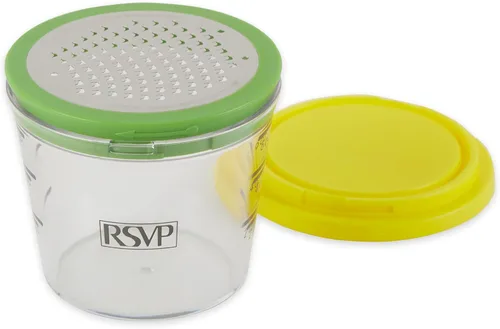 Miniatura 4 de RSVP International Kitchen Collection - Rallador multifunción hermético, a prueba de fugas, apto para lavavajillas, capacidad de 6 onzas