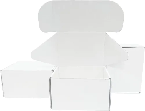 Miniatura 8 de Caja Blanca Pequeña 7 x 3.5 x 2 Pulgadas Paquete de 50 Cajas Corrugadas Reciclables para Regalos Almacenamiento Embalaje Comercial y Envío