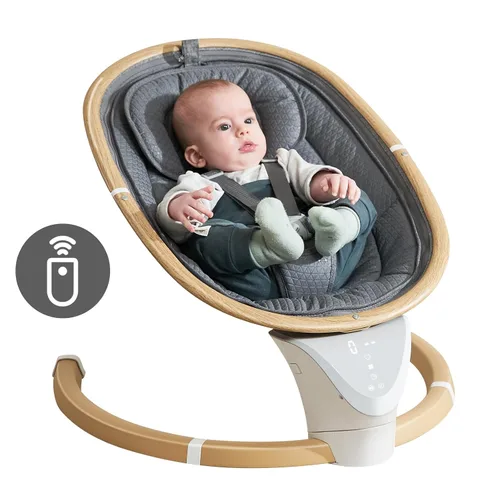 Miniatura 8 de Columpios de bebé para bebés, columpio eléctrico para recién nacido con 5 velocidades, 10 canciones de cuna, apto para 0-6 meses