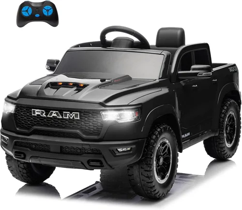 YOFE Ram 1500 - Juguetes de paseo para niños de 4 a 8 años, camioneta para niños pequeños con control remoto, automóvil alimentado por batería de 12
