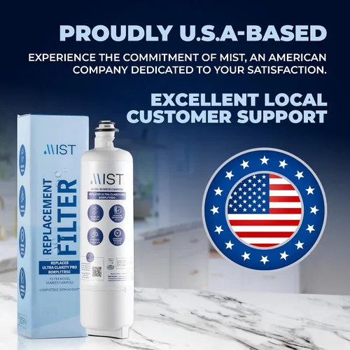 Miniatura 7 de Mist Ultra Clarity Pro Filtro de agua de repuesto compatible con Bosch BORPLFTR50, filtro de agua para refrigerador compatible con BORPLFTR55
