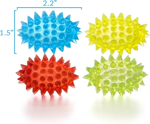 Miniatura 3 de Spiky Balls Stim Toy - Juego de 4 piezas de juguetes para niños y adultos, TDAH, autismo, juguetes sensoriales para la escuela, alivio del estrés