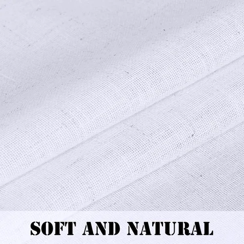 Miniatura 4 de H.VERSAILTEX Cortinas de Lino con Textura Filtradoras de Luz para Tratamiento de Ventanas de Sala de Estar, Cortinas Naturales Duraderas