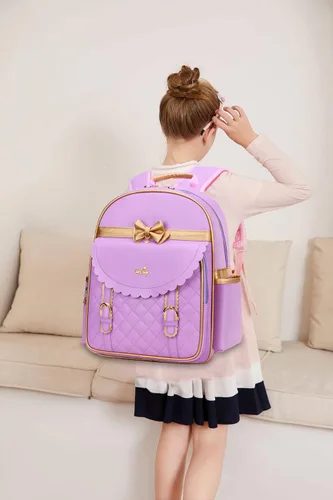Miniatura 2 de Mochila impermeable de PU para niños de la escuela primaria