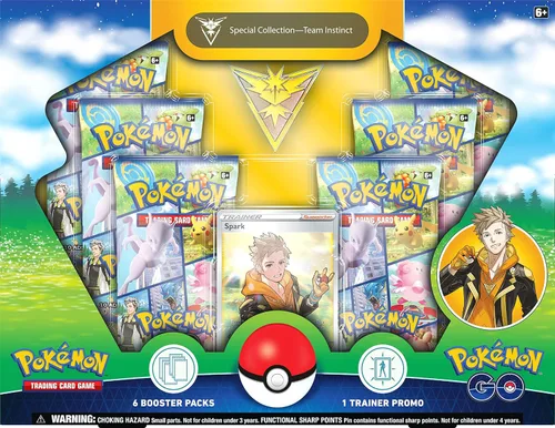 Miniatura 2 de Pokémon TCG: GO Special Collection - Team Instinct (1 tarjeta promocional de aluminio, 1 pin Deluxe y 6 paquetes de refuerzo)