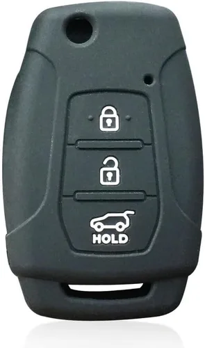 Miniatura 2 de Para SsangYong Rexton Korando Actyon Rodius Silicona Remote Key Case Car Key Shell Cases (negro)