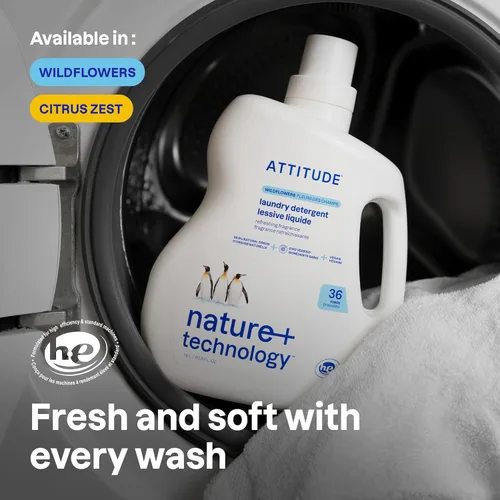 Miniatura 2 de ATTITUDE Detergente Líquido para Ropa, Verificado por EWG, Compatible con Lavadoras de Alta Eficiencia (HE), Basado en Plantas y Vegano, Jabón