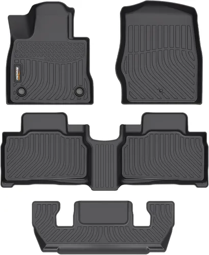 Miniatura 24 de Alfombrillas de TPE para Toyota Highlander 2014-2019 7 y 8 asientos, protección para todo tipo de clima, forros de piso de automóvil resistentes