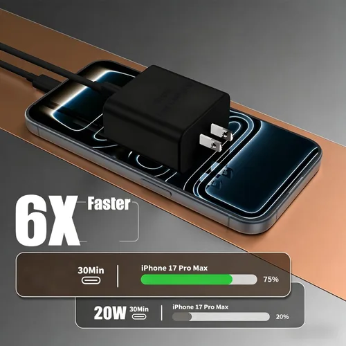 Miniatura 3 de Cargador para iPhone 17 16 Pro Max de Carga Rápida, Cargadores USB C Super Rápidos de 45W para iPhone 17 (6FT+6FT+10FT) Cables de Carga Tipo C