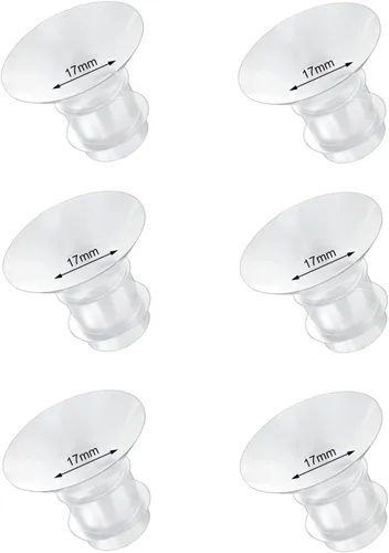 Insertos de brida 17mm 6 piezas Compatibles con sacaleches portátiles Momcozy/Medela/eufy/Spectra/Medela/TSRETE/Lansinoh, para el escudo/brida de
