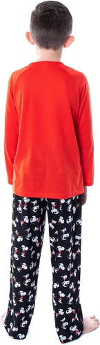 Miniatura 2 de INTIMO Peanuts Joe Cool Snoopy - Pijama de manga larga raglán y pantalón de 2 piezas para niños, Multi