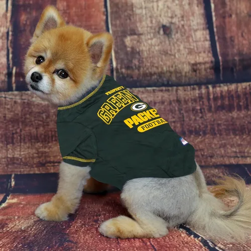Miniatura 2 de NFL Green Bay Packers Camiseta para Perros para Mascotas, Talla Mediana. Camiseta para Mascotas con Licencia Oficial con Logotipo del Equipo, Ropa