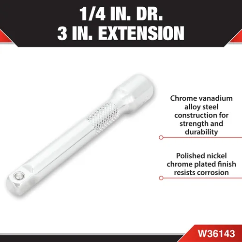 Miniatura 2 de Performance Tool W36143 Barra de extensión de enchufe de 1/4, 3