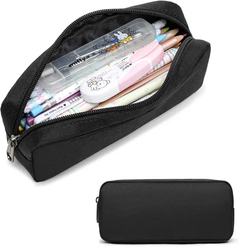 Della Gao - Estuche pequeño para lápices de gran capacidad, bolsa para marcadores y lápices, bolsa para monedas, organizador de papelería de oficina