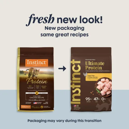 Miniatura 2 de Instinct Ultimate Protein Sin Granos Receta de Pollo Libre de Jaula Natural Comida Seca para Gatos, Bolsa de 10 lb