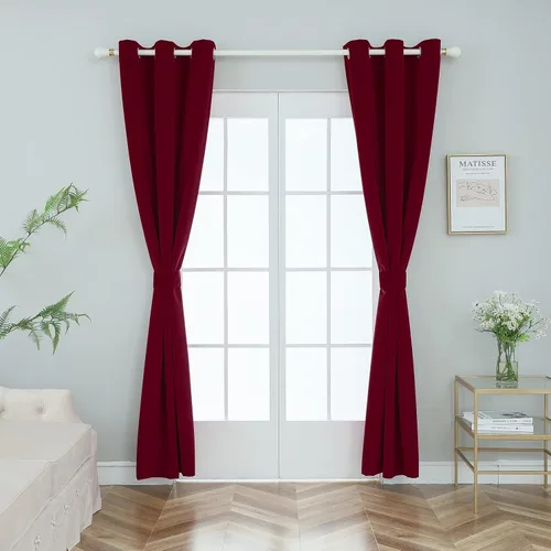 Miniatura 6 de PLEASANT BOULEVARD Cortinas 100% opacas [2 paneles] Elegantes cortinas con aislamiento térmico para dormitorio, sala de estar, ventana grande
