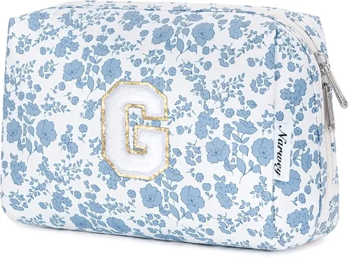 Miniatura 82 de Narwey Bolsa de maquillaje con inicial, regalos de graduación para adolescentes, niñas, niños y adolescentes, cosas de moda de 6 a 18 años, bolsa