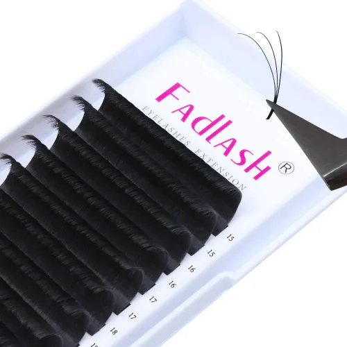 Miniatura 36 de FADLASH Extensiones de pestañas con rizo D, 0.07 mm, bandeja mixta fácil de usar, pestañas de volumen 2D-10D, autoaplicables, 15-20 mm