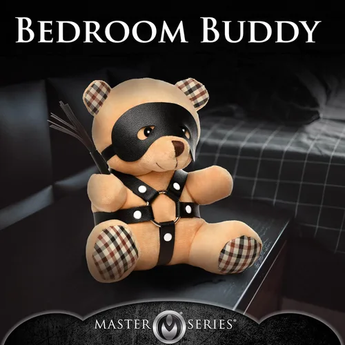 Miniatura 6 de Master Series Oso BDSM para hombres, mujeres y parejas. Suave oso de peluche con temática BDSM M. Regalo lindo y sexy. 1 pieza, beige y negro.